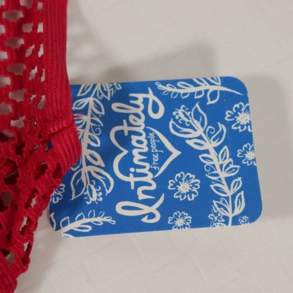 NWT Free People Sitting Pretty Brami in Red - Picture 8 of 9